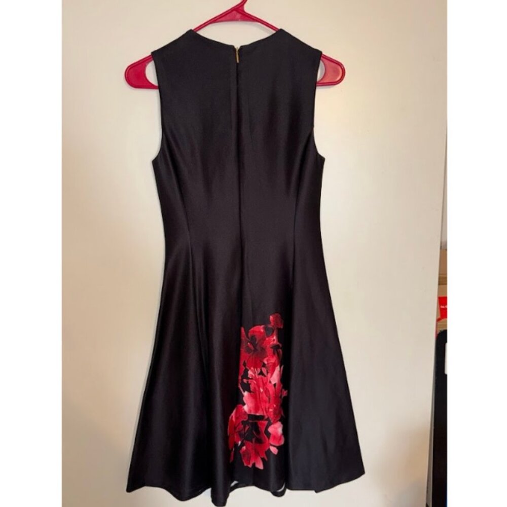 DKNYC Black Floral Formal Dress; Size 2